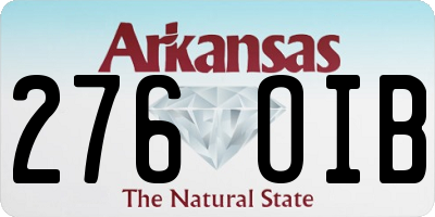 AR license plate 276OIB