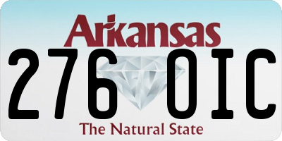 AR license plate 276OIC
