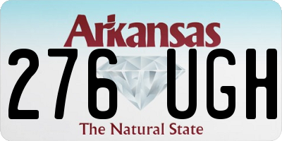 AR license plate 276UGH