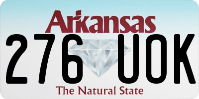 AR license plate 276UOK
