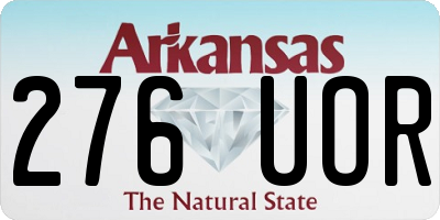 AR license plate 276UOR