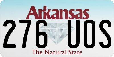 AR license plate 276UOS