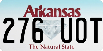AR license plate 276UOT