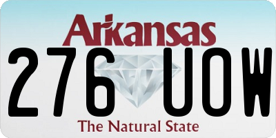 AR license plate 276UOW