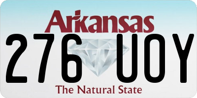AR license plate 276UOY