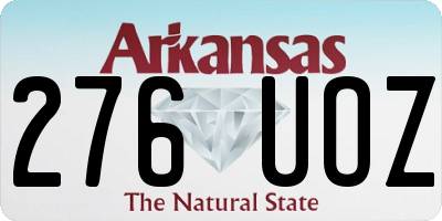 AR license plate 276UOZ