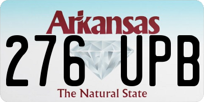 AR license plate 276UPB