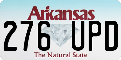 AR license plate 276UPD