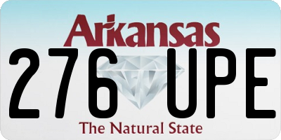 AR license plate 276UPE