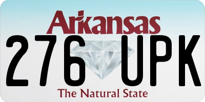 AR license plate 276UPK