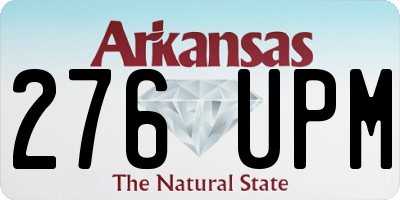 AR license plate 276UPM