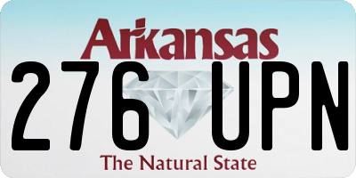 AR license plate 276UPN