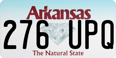 AR license plate 276UPQ