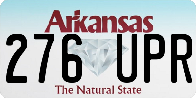 AR license plate 276UPR