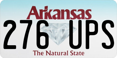 AR license plate 276UPS