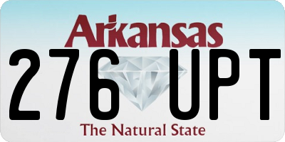 AR license plate 276UPT