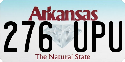 AR license plate 276UPU