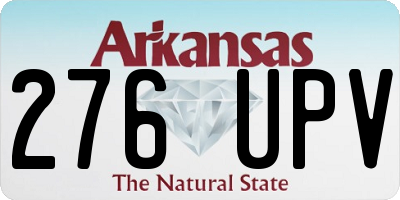 AR license plate 276UPV
