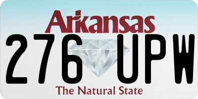 AR license plate 276UPW