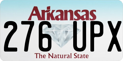 AR license plate 276UPX