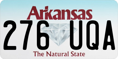 AR license plate 276UQA