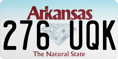 AR license plate 276UQK
