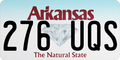 AR license plate 276UQS