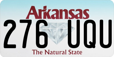 AR license plate 276UQU