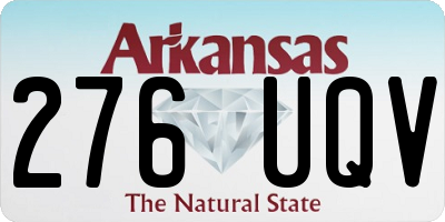 AR license plate 276UQV