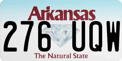 AR license plate 276UQW