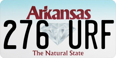 AR license plate 276URF
