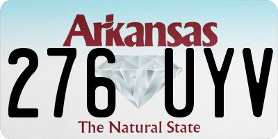 AR license plate 276UYV