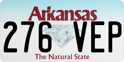 AR license plate 276VEP