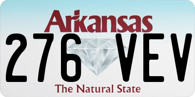 AR license plate 276VEV