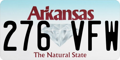 AR license plate 276VFW