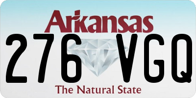AR license plate 276VGQ