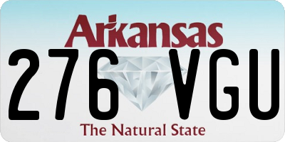 AR license plate 276VGU