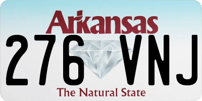 AR license plate 276VNJ
