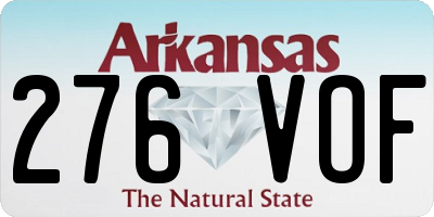 AR license plate 276VOF