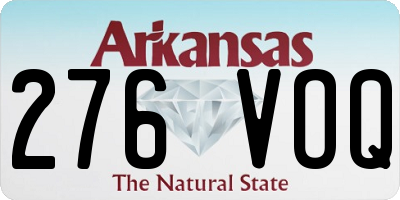 AR license plate 276VOQ