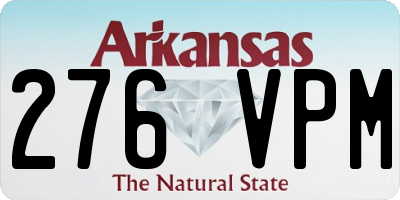 AR license plate 276VPM