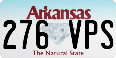 AR license plate 276VPS
