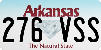 AR license plate 276VSS