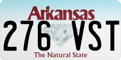 AR license plate 276VST