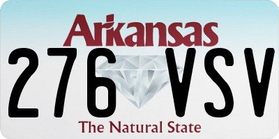 AR license plate 276VSV