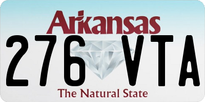 AR license plate 276VTA