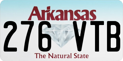AR license plate 276VTB