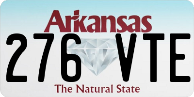 AR license plate 276VTE
