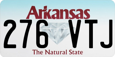 AR license plate 276VTJ