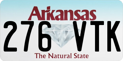 AR license plate 276VTK